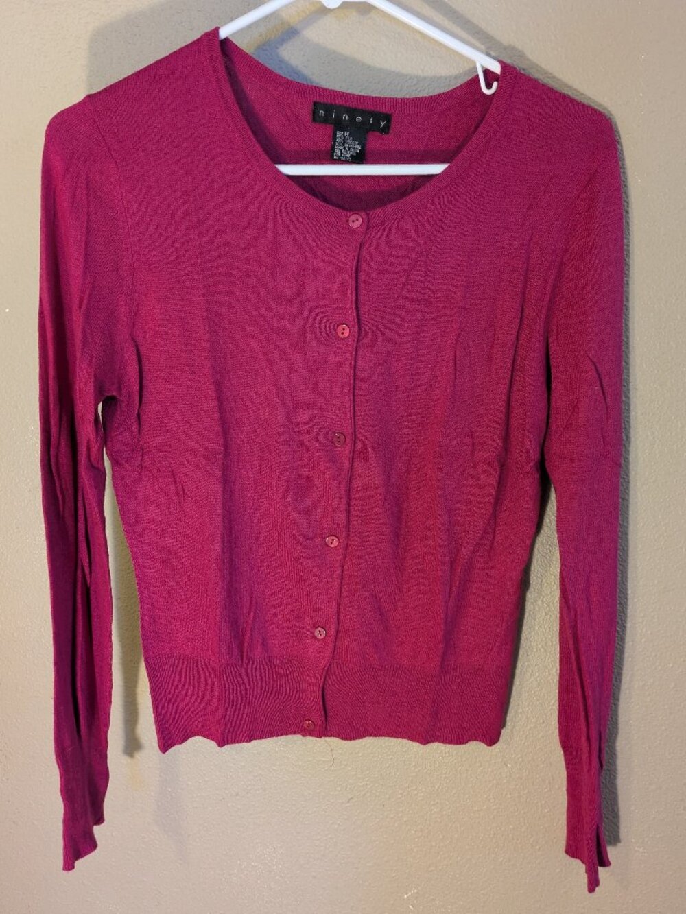 Fuschia button-up Cardigan